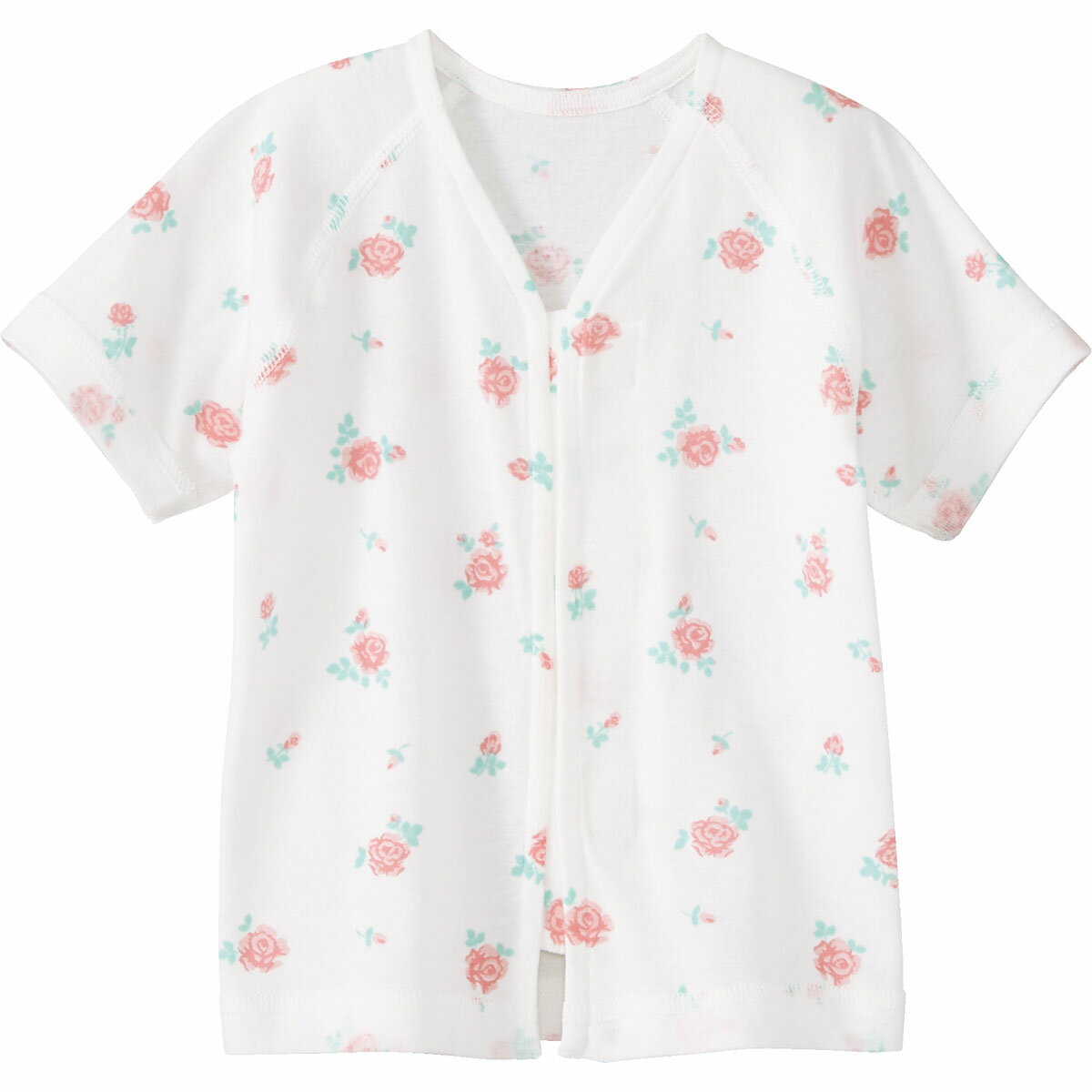 【10％OFF】《コンビミニ》ワンタッチ肌着（小花）{女の子} 【50cm 60cm 70cm】 | 子供 赤ちゃん 服 肌着 新生児 ベビー服 新生児服 おしゃれ ベビー 子供服 夏 100 綿 半袖 夏服 退院着 春夏 女児 ギフト 花柄 赤ちゃん肌着 ウェア インナー 綿100 かわいいのサムネイル