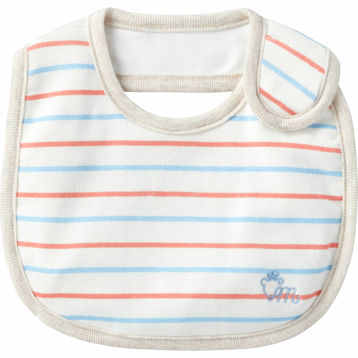 【36％OFF】《コンビミニ》ファーストスタイ（マルチボーダー） : 男の子 女の子 50cm 60cm 70cm | ホワイト ビブ よだれかけ 春 夏 新生児 出産祝い ギフト おしゃれ 可愛い 赤ちゃん ベビー 用品 出産準備 かわいい シンプル ベビーグッズ【S】のサムネイル