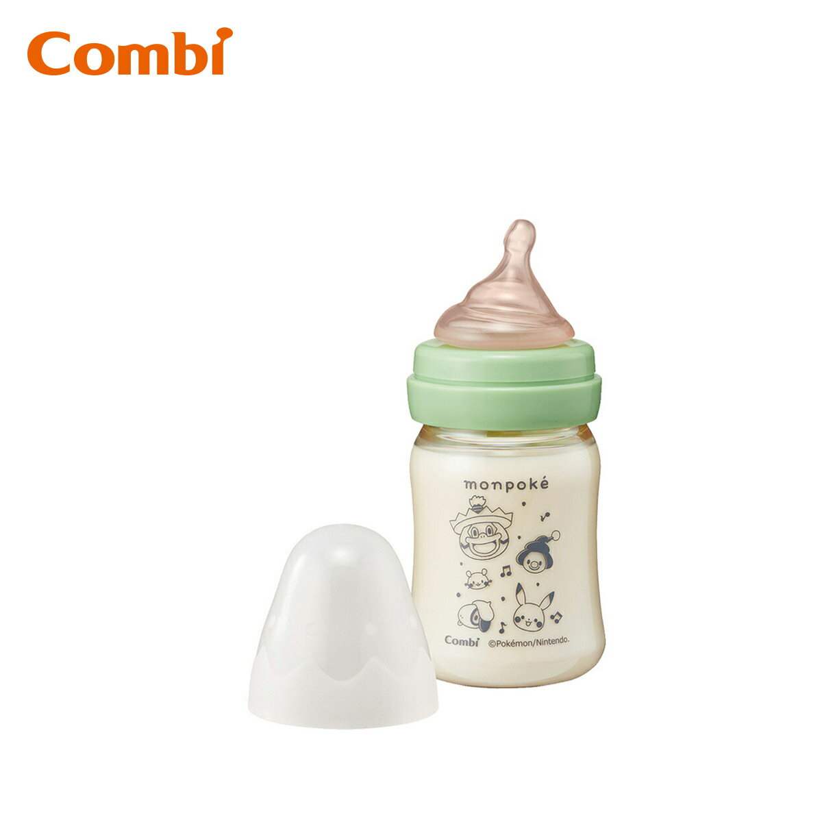 【公式】[Combi] テテオ 授乳のお手本 哺乳びんプラスチック製 160ml SSサイズ乳首付 モンポケ | コンビ 哺乳瓶 赤ちゃん ベビー ミルク 授乳 monpoke ポケモン 出産祝い 出産準備 ベビーグッズ 赤ちゃんグッズ キャラクター ギフトのサムネイル