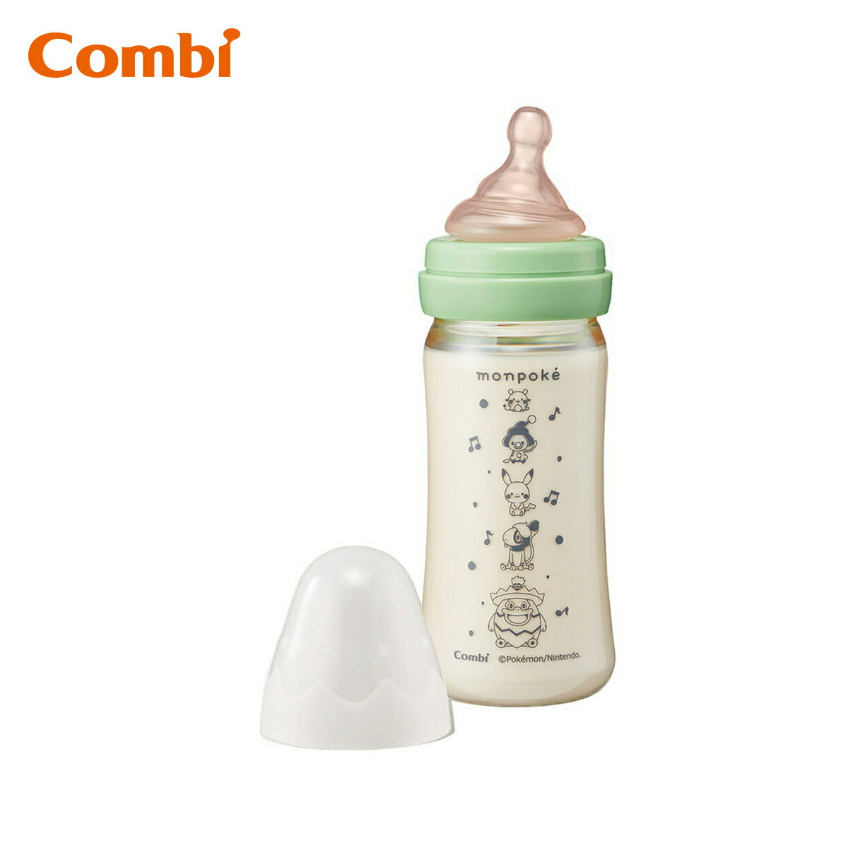【公式】[Combi] テテオ 授乳のお手本 哺乳びんプラスチック製 240ml Mサイズ乳首付 モンポケ | 男の子 女の子 コンビ 哺乳瓶 赤ちゃん ベビー ミルク 授乳 monpoke ポケモン 出産祝い 出産準備 ベビーグッズ キャラクター ギフトのサムネイル