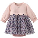 【40％OFF】《コンビミニ》ラップワンピース（ビオラチュール） : 女の子 60cm 70cm 80cm | ベビー服 ウェア 子供服 子ども服 こども服 冬服 ロンパース 冬 長袖 可愛い おしゃれ かわいい ワンピース お出かけ スカート チュールスカート 秋冬【S】 その1