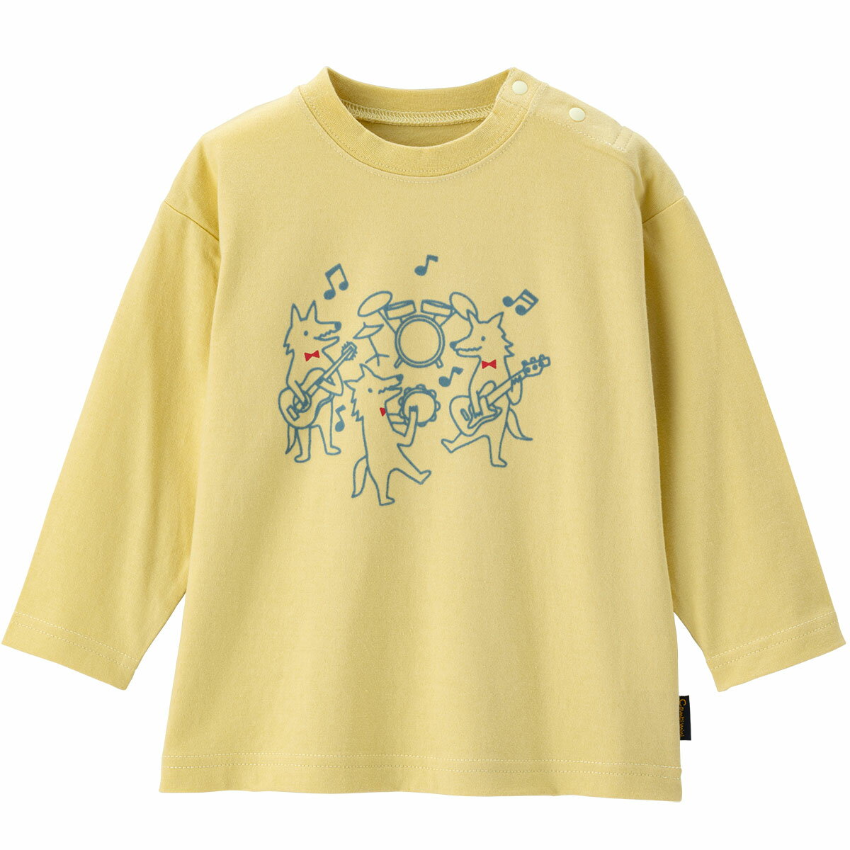 【45％OFF】《コンビミニ》BIGTシャツ（オオカミ） : 男の子 女の子 80cm 90cm 100cm 110cm 120cm | 赤ちゃん 服 ウェア 子供 子供服 子ども服 こども服 秋冬 秋服 ロンt 兄弟 お揃い 保育園 おしゃれ 可愛い プレゼント トップス キッズ 長袖【S】【T】のサムネイル