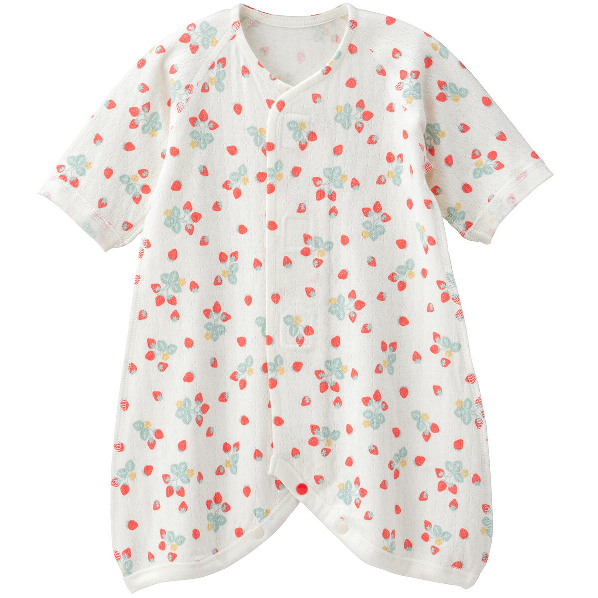 【10％OFF】《コンビミニ》あったかワンタッチコンビ肌着（いちご） : 女の子 50cm 60cm 70cm | ベビーウェア 赤ちゃん 服 ベビー服 子供服 秋冬 新生児服 新生児 ブランド コンビ肌着 肌着 ベビー ワンタッチ肌着 出産祝い 冬 出産準備 綿100 可愛い 前開き おしゃれ イチゴのサムネイル