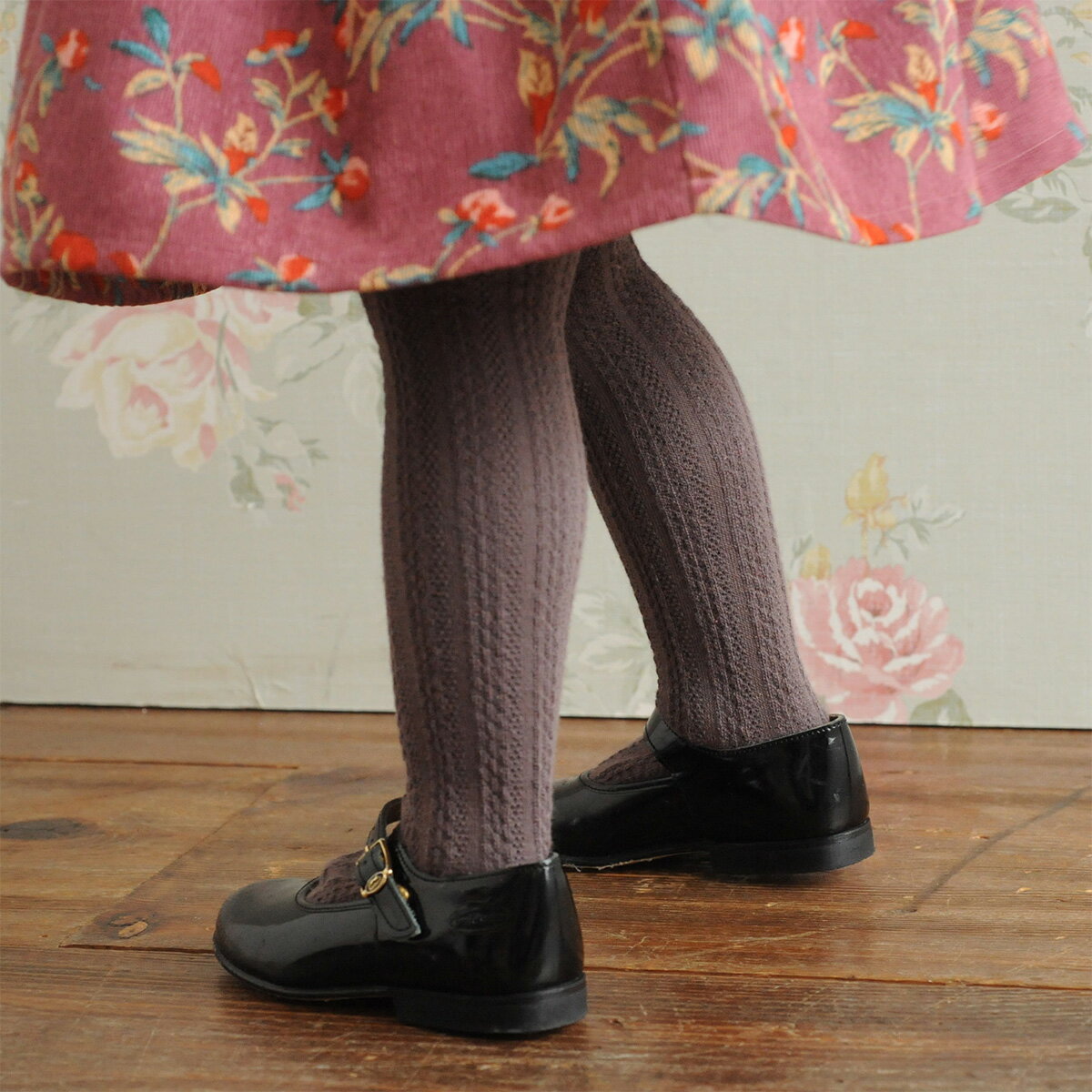 【10%OFF】《コンビミニ》タイツ（ケーブル） : 女の子 80cm 90cm 100cm 110cm 120...