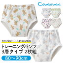 【70%OFF】《コンビミニ》トレーニングパンツ3層タイプ 2枚組 : 男の子 女の子 80cm 90cm | トレパン 布 トイトレパンツ トイレトレーニング...