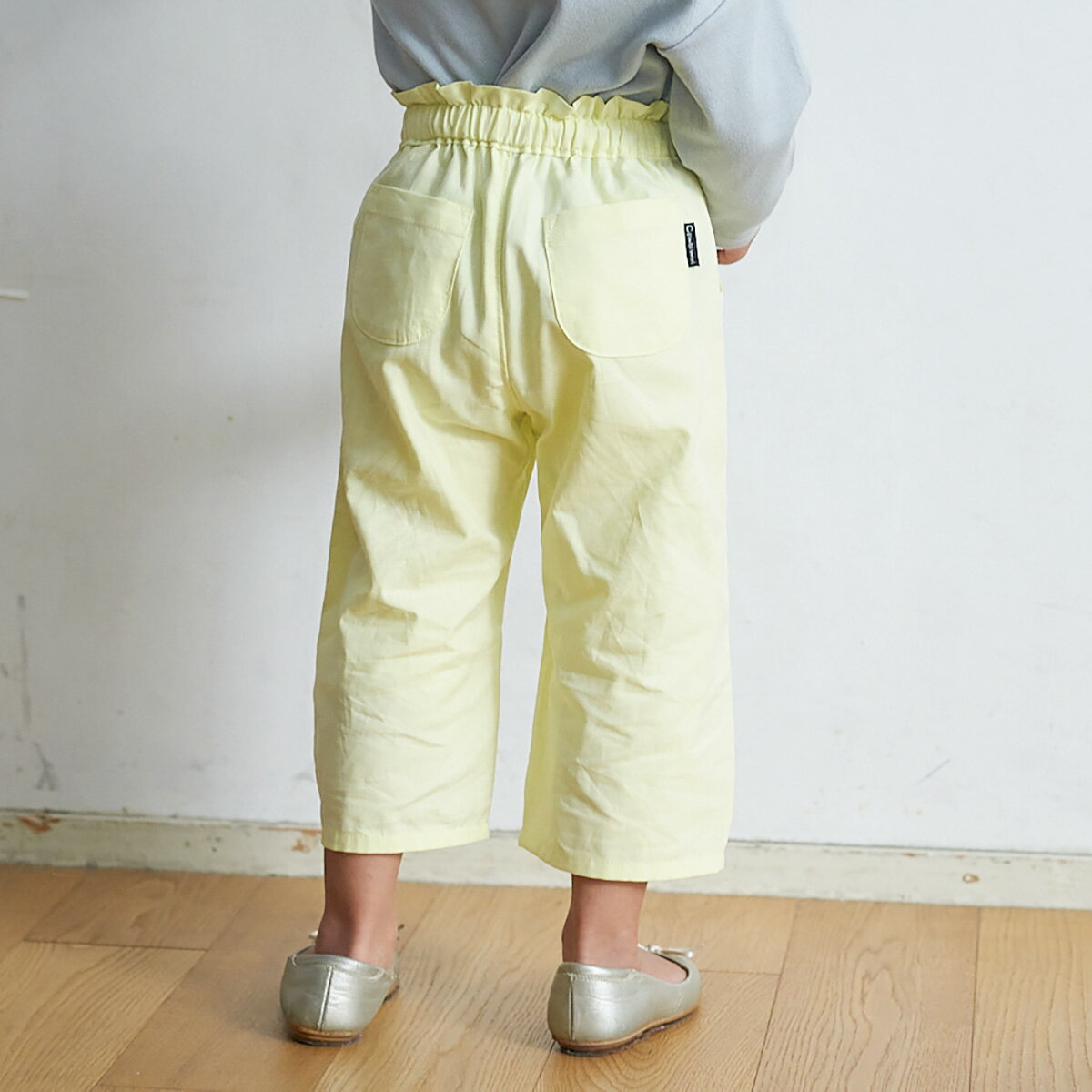 【60%OFF】《コンビミニ》ツイル ゆったり9分丈パンツ : 女の子 80cm 90cm 100cm 1...