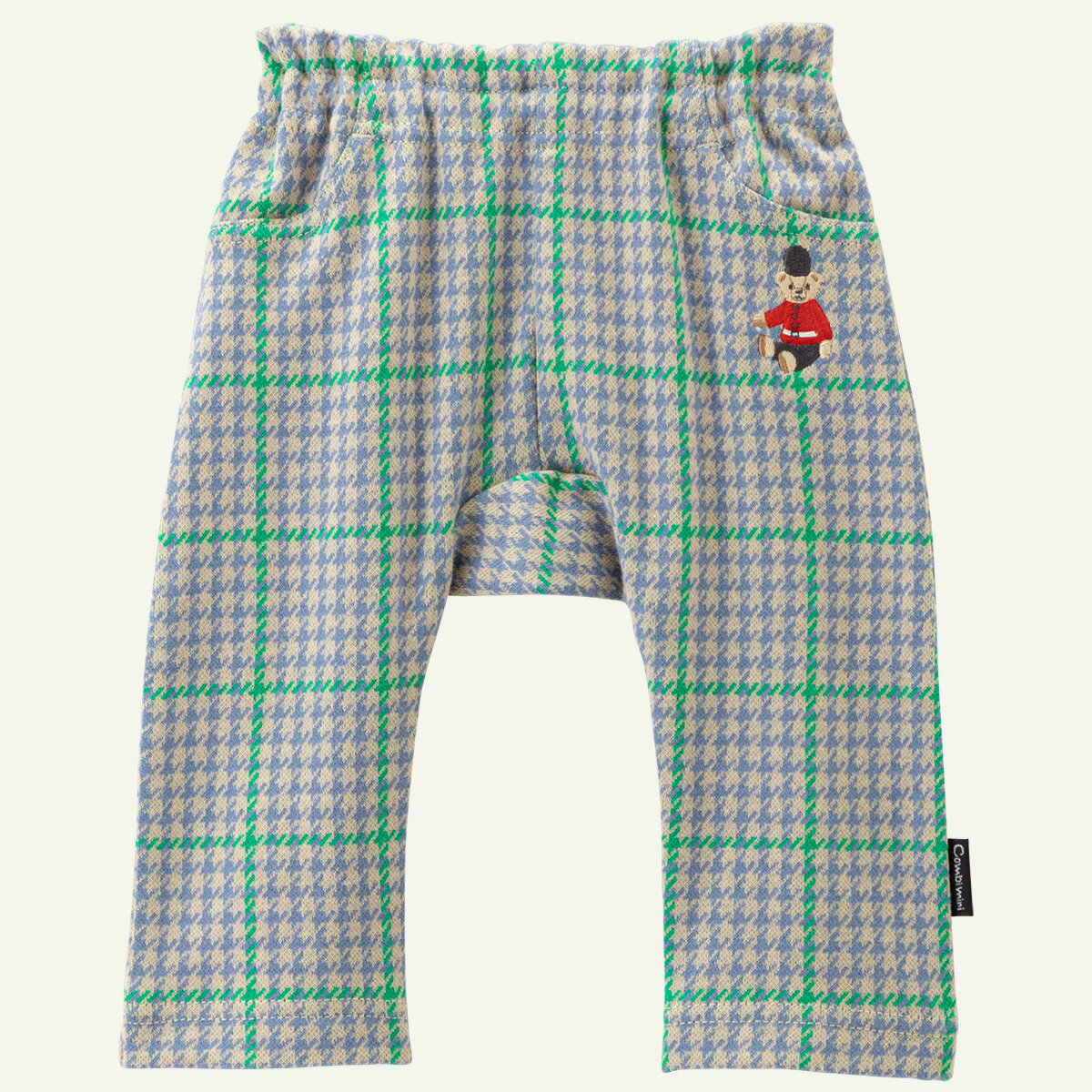 【40％OFF】《コンビミニ》チェックジャカードラップパンツ（ロンドンベア刺しゅう） : 男の子 女の子 70cm 80cm | 秋冬 秋服 冬服 秋 冬 子ども服 子供服 ズボン ボトムス 長ズボン ロングパンツ 保育園服 チェック柄パンツ キッズ【outlet】【bottom】のサムネイル