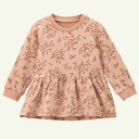 【60%OFF】《コンビミニ》ストレッチミニ裏毛ガーリー長袖トップス(フラワー) : 女の子 80cm 90cm 100cm 110cm 120 | ピンクベージュ 秋冬 子供服 子ども服 べビー キッズ 子ども 長袖 花柄 かわいい 保育園 服 幼稚園 子供用 リンクコーデ【トップス】
