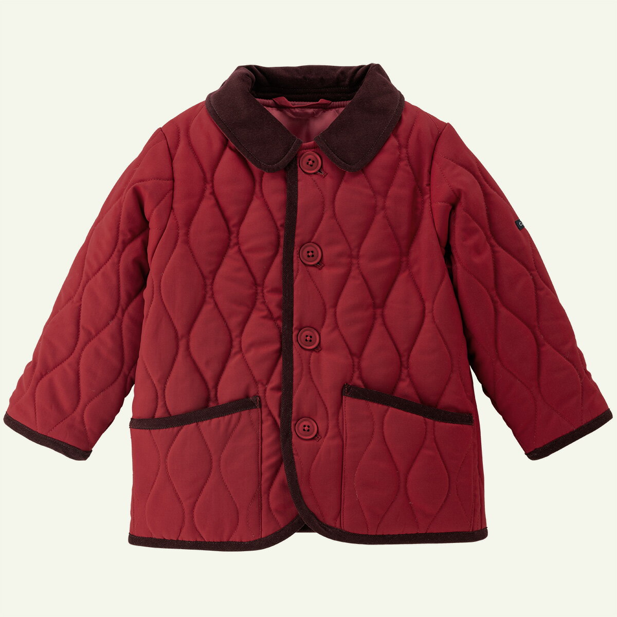 【30％OFF】《コンビミニ》洗える襟付きキルトブルゾン : 男の子 女の子 80cm 90cm 100cm 110cm 120cm | ベビー 秋冬 秋服 冬服 秋 冬 子ども服 子供服 赤ちゃん 赤ちゃん服 アウター ブルゾン 保育園 フードなし 子ども 子供 ジャンパー キルティング