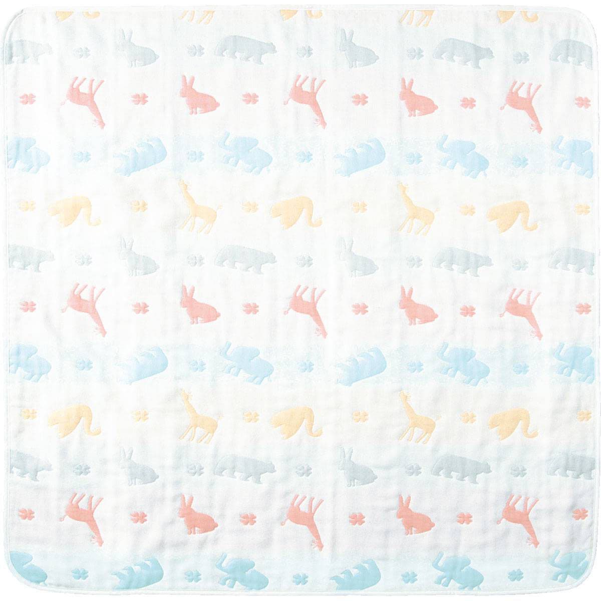 【40％OFF】《コンビミニ》やわらか6重ガーゼマルチケット（パステルアニマル） : 男の子 女の子 | 85×85cm ブランケット タオルケット ベビーケット おくるみ お昼寝ケット ギフト ベビー 新生児 ふとん 可愛い ベビーカー 寝具 育児用品【プレゼント】のサムネイル