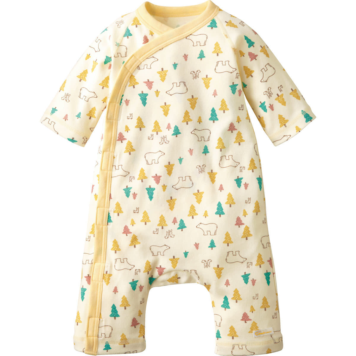 【10％OFF】《コンビミニ》おうちラップクラッチ（森とくまさん） : 男の子 女の子 50cm 60cm 70cm | パジャマ 赤ちゃん 退院 長袖 ロンパース 新生児 新生児服 ベビー服 春夏 おしゃれ カバーオール ブランド 出産祝い かわいい ウェア プレゼント 洋服のサムネイル
