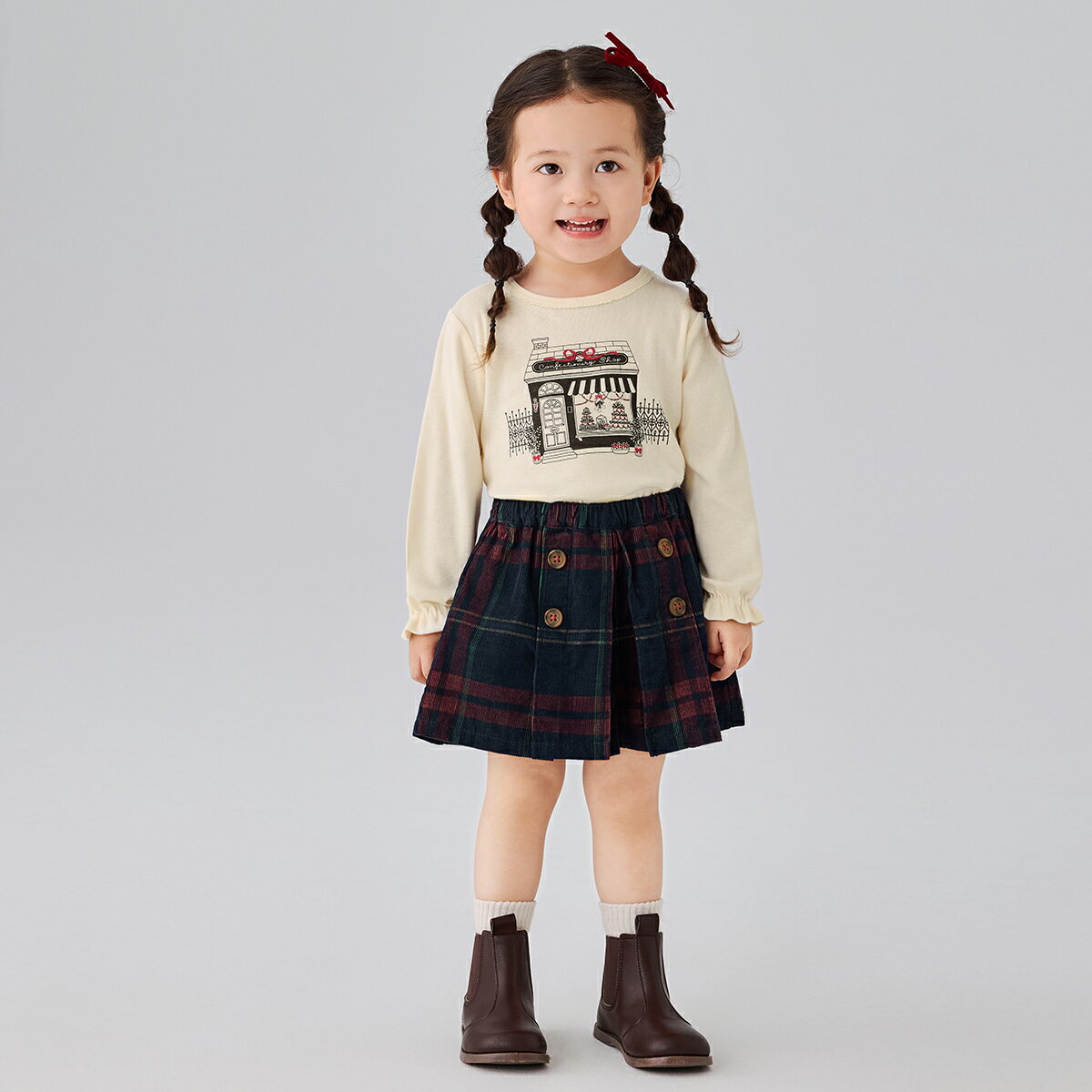 【50%OFF】《コンビミニ》フライス長袖ガーリートップス（スイーツショップ） : 女...