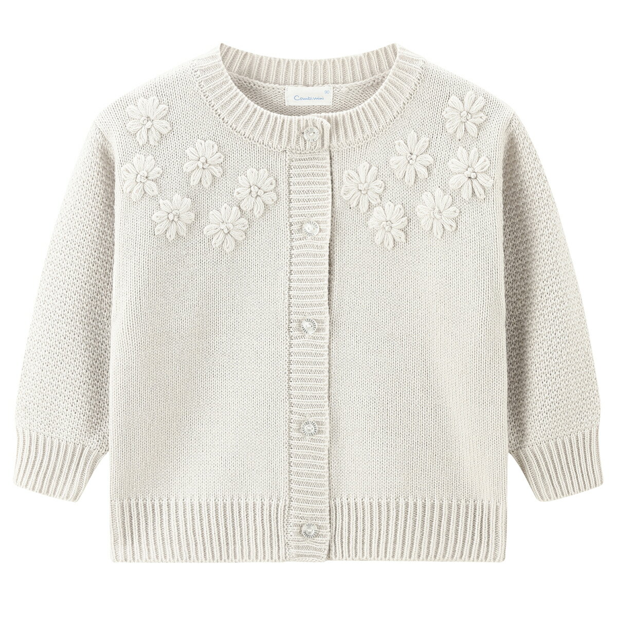 【50%OFF】《コンビミニ》アクリルニットカーディガン（フラワー） : 女の子 80cm ...