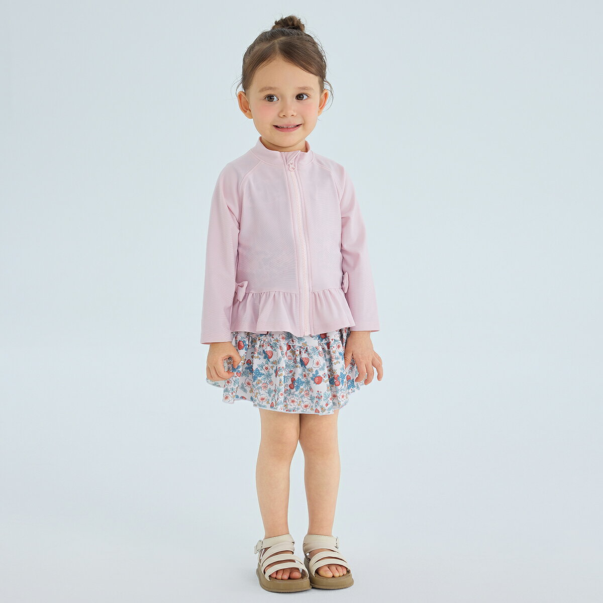 【20%OFF】《コンビミニ》ガーリーラッシュガード : 女の子 90cm 100cm 110cm 120c...