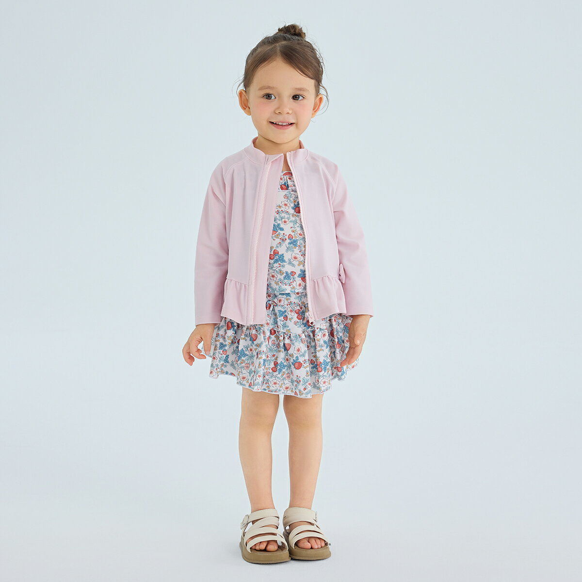 【20%OFF】《コンビミニ》ガーリーラッシュガード : 女の子 90cm 100cm 110cm 120c...
