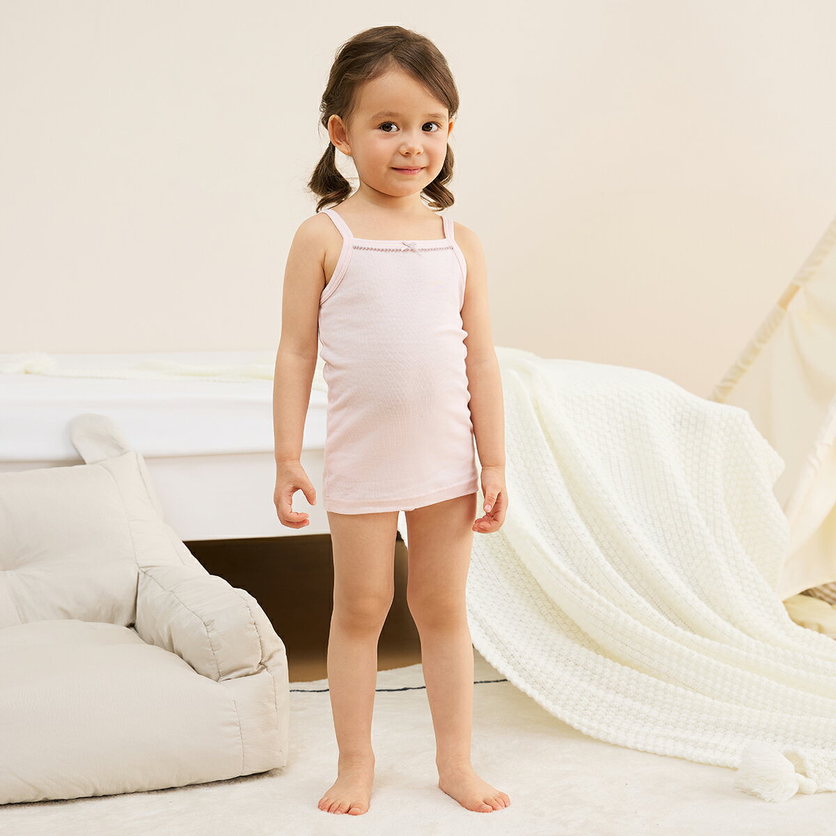 【5%OFF】《コンビミニ》さらさらキープカラーキャミソール : 女の子 80cm 90cm 10...