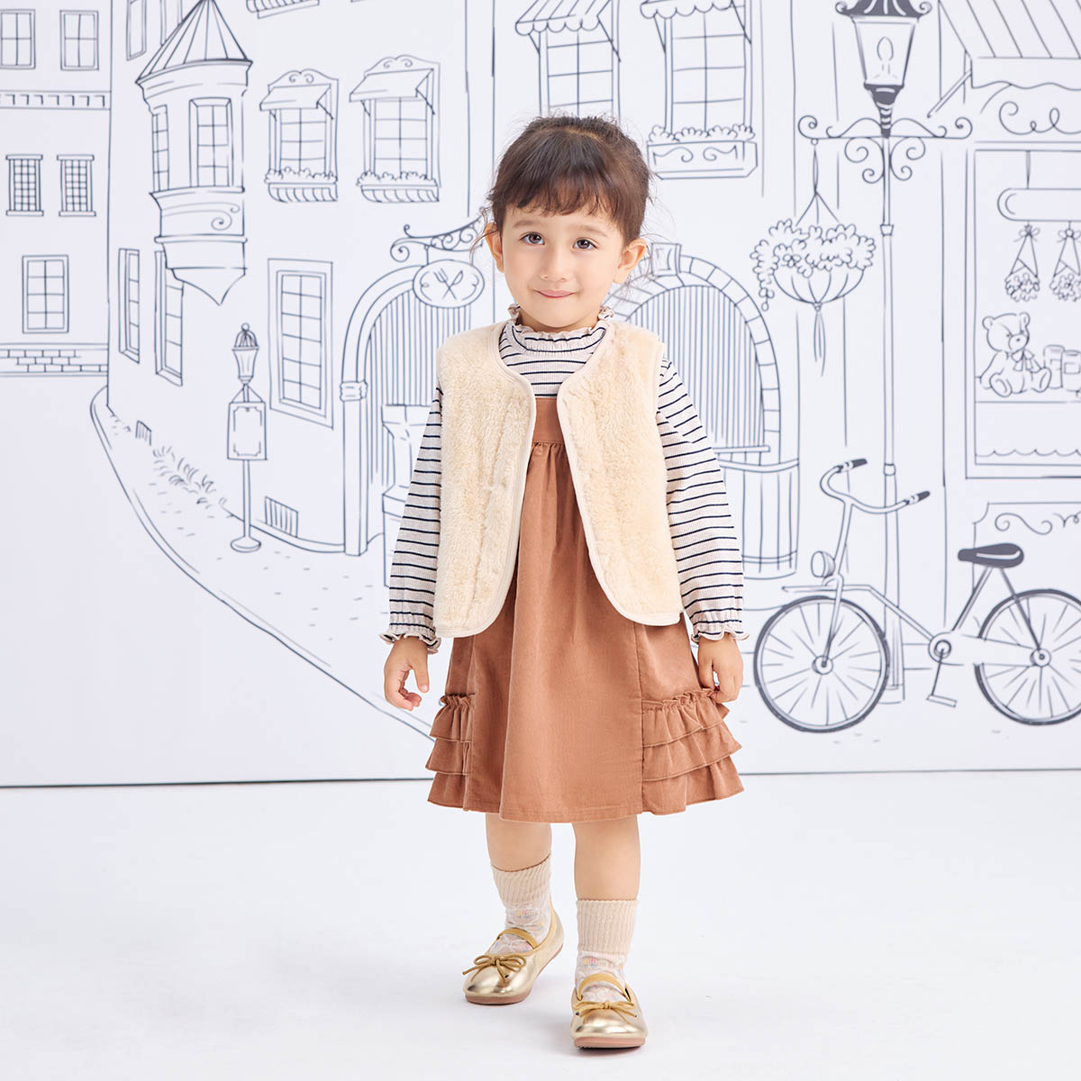 【15%OFF】《コンビミニ》あったかボアベスト : 男の子 女の子 60cm 70cm 80cm 90cm | 赤ちゃん 服 ベビー服 ウェア 子供服 子ども服 こども服 冬服 ベスト 冬 ボアベスト ボア 防寒 可愛い 秋冬 かわいい 用品 あったか【プレゼント】【新生児】【アウター】 2