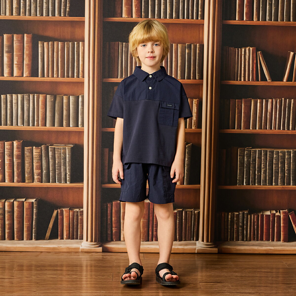 【10%OFF】《コンビミニ》半袖BIGポロシャツ : 男の子 女の子 110cm 120cm 130cm 1...
