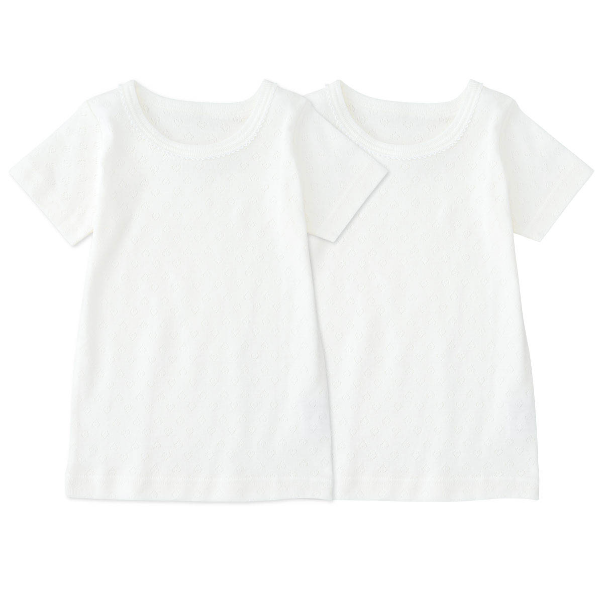【5%OFF】《コンビミニ》レース半袖Tシャツ2枚組 : 女の子 80cm 90cm 100cm 110cm ...