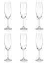ボヘミアングラス クリスタレックス LARA フルート型 シャンパングラス 220ml 6個セット 40415-220-6