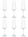 ボヘミアングラス クリスタレックス XTRA フルート型シャンパングラス 210ml 6個セット 40862-210-6