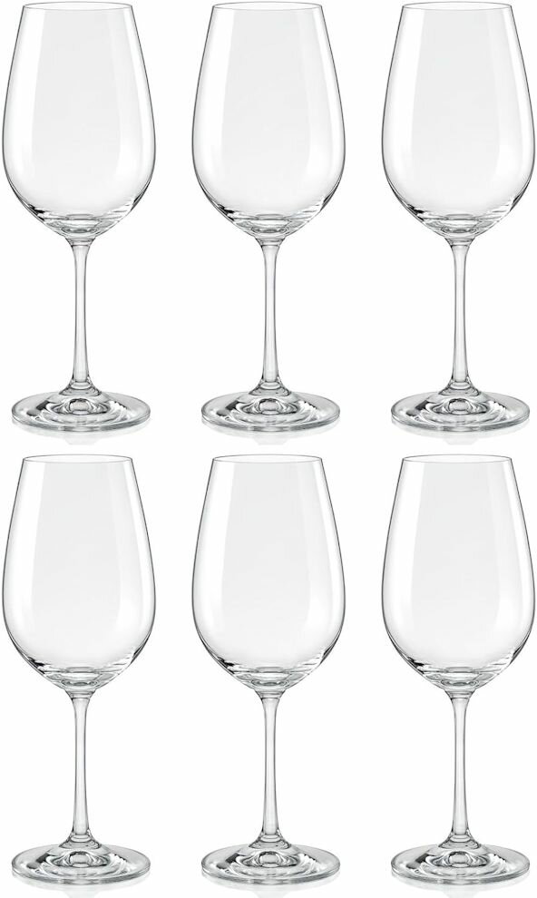 Bohemia - 食洗機対応 ボヘミアングラス クリスタレックス VIOLA ワイングラス 450ml 6個セット 40729-450-6