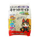 6袋セット! 流せる紙製の猫砂 大粒 キャットセイド 90L(15L×6袋)イデシギョー【送料無料 同梱不可・目隠し梱包不可 トイレタリー 猫砂 流せる燃やせる...