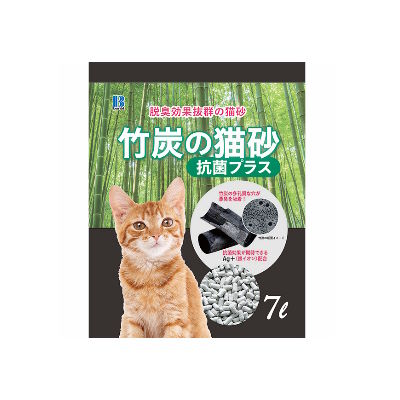 国産　竹炭の 猫砂　抗菌プラス　7L　ケース8袋入【猫砂・トイレタリー】ボンビアルコン竹炭の脱臭効果で悪臭を吸着！固まる・流せる・燃やせる
ITEMPRICE