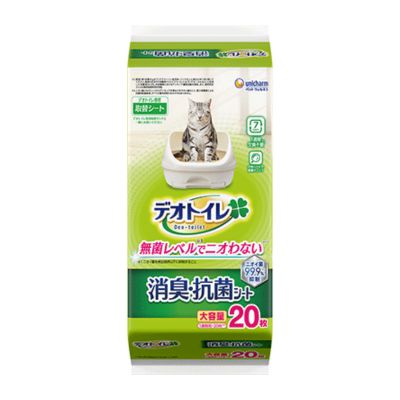 Rakuten - デオトイレ　消臭・抗菌シート　20枚入り　ユニ・チャーム　【猫用　トイレ　トイレタリー】1週間ずっと、ニオイこもらない★