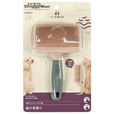 ペット美容室　角型スリッカーブラシ　M【犬猫用　お手入れグッズ　抗菌】もつれを...