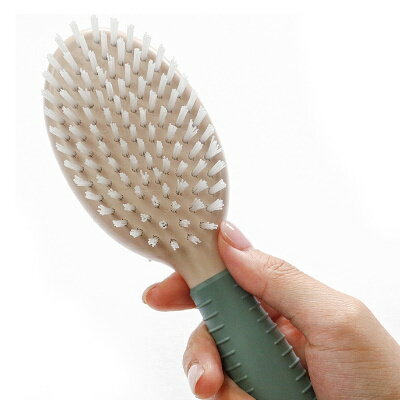 ホヌ・ホヌのペット美容室　ブラッシング＆整毛ブラシ　M【犬猫用　お手入れグッズ　抗菌】ホコリ・汚れを落とし、やさしくときほぐす。毎日のケアに！　ドギーマンハヤシ｜アングル2