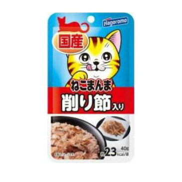 はごろも　ねこまんまパウチ　削り節入り　40g　【国産　無添加パウチ　キャット　ウェットフード　レトルトパウチ　トッピング】