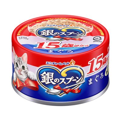 樂天商城 - 銀のスプーン　缶　15歳頃から　まぐろ　70g　ユニ・チャーム【キャットフード　ウェット　缶】お魚のうまみをそのまま活かし、抜群のおいしさを実現したキャットフード（ウェットタイプ）★