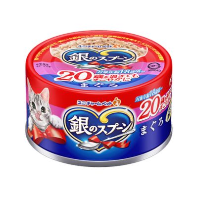 樂天商城 - 銀のスプーン　缶　20歳を過ぎてもすこやかに　まぐろ　70g　ユニ・チャーム【キャットフード　ウェット　缶】お魚のうまみをそのまま活かし、抜群のおいしさを実現したキャットフード（ウェットタイプ）★