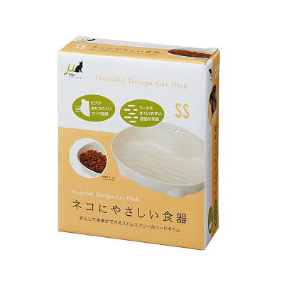 ネコにやさしい食器　SSサイズ　【猫用食器　給水　フードボウル】をしっかり舌ですくいやすい！ 1