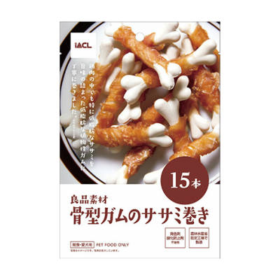 イトウ＆カンパニー　良品素材　骨型ガムのササミ巻き　15本入り【愛犬用　おやつ　スナック】低脂肪なササミを旨味の詰まったガムに巻きました！※予告なくパッケージの異なる商品を出荷する場合がございます。のサムネイル