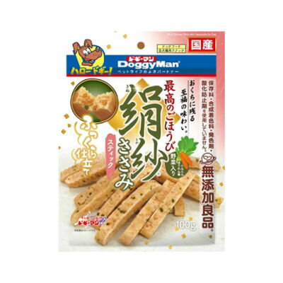 Vegetable - 絹紗スティック　野菜入り　100g　【無添加良品・犬おやつ・国産】ドギーマンハヤシ最高のごほうび　旨みと香り豊かな鶏ささみを絹のようになめらかに練り上げ★まるでケーキのよう
