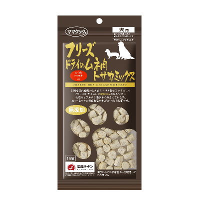 ママクック　フリーズドライ　トサカミックス犬用　18g　フリーズドライの機能はそのままに与えやすい粒タイプ