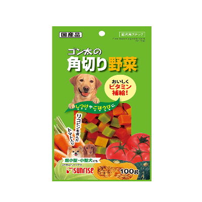 国産　ゴン太の角切り野菜　100g　サンライズ【犬おやつ　ドッグフード】にんじん、キャベツ、かぼちゃ、トマトの4種…