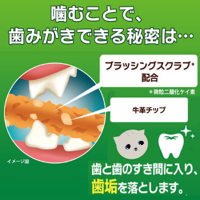 PETKISS　ネコちゃんの歯みがきおやつ　ササミジャーキー　20g　【ライオン　国産 おやつ ガム オーラルケアトリーツ】猫の好きな素材系おやつを噛むことで歯みがき。 3