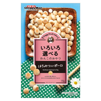 ふんわり甘い香りと、ホロリとろけるなめらかなくちどけ。 特選素材を使ったバリュー感あふれるおやつです。 ・はちみつの甘い香りが食欲をくすぐる。 ・やみつきになるサクサク食感。 ・用途やお好みに応じた商品セレクト。 　《ドギースナック　バリュー》シリーズです。 ・2ヶ月未満の幼犬には与えないでください。 【原材料】 馬鈴薯でん粉、砂糖、卵、小麦粉、ブドウ糖、はちみつ、ミルクパウダー、膨張剤 【成 分】 粗たん白質1．5％以上 粗脂肪1．5％以上 粗繊維0．1％以下 粗灰分0．6％以下 水分10．0％以下 【エネルギー】100g当たり380kcal