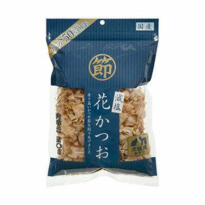 フジサワ　国産　減塩　花かつお　40g　【犬・猫用　おやつ　ふりかけ】 香り高いかつお節を国内工場で、削りあげました。