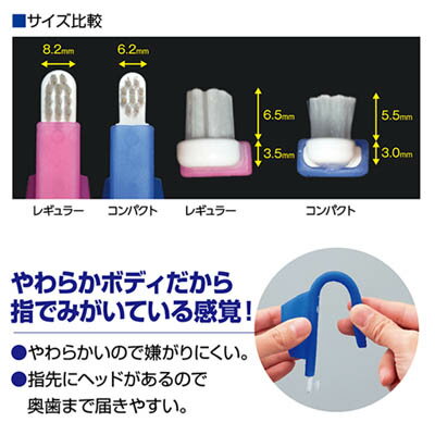 ライオン　ペットキッス　指サック歯ブラシ　コンパクト　ブルー　【デンタルケア　犬猫用】まるで指でみがいているみたいな歯ブラシ