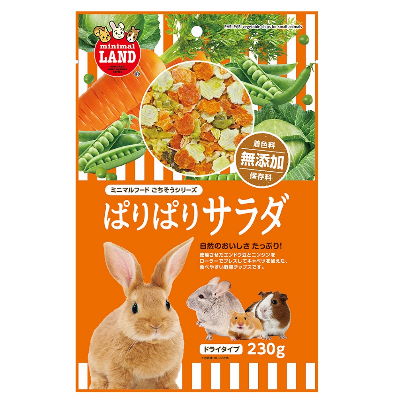 樂天商城 - マルカン　ぱりぱりサラダ　230g　ミニアニマル　ごちそうシリーズ　MR-529　【ミニアニマル　おやつ　小動物おやつ　うさぎ　ハムスター　モルモット】ぱりぱりと歯ごたえの良い野菜チップスです。