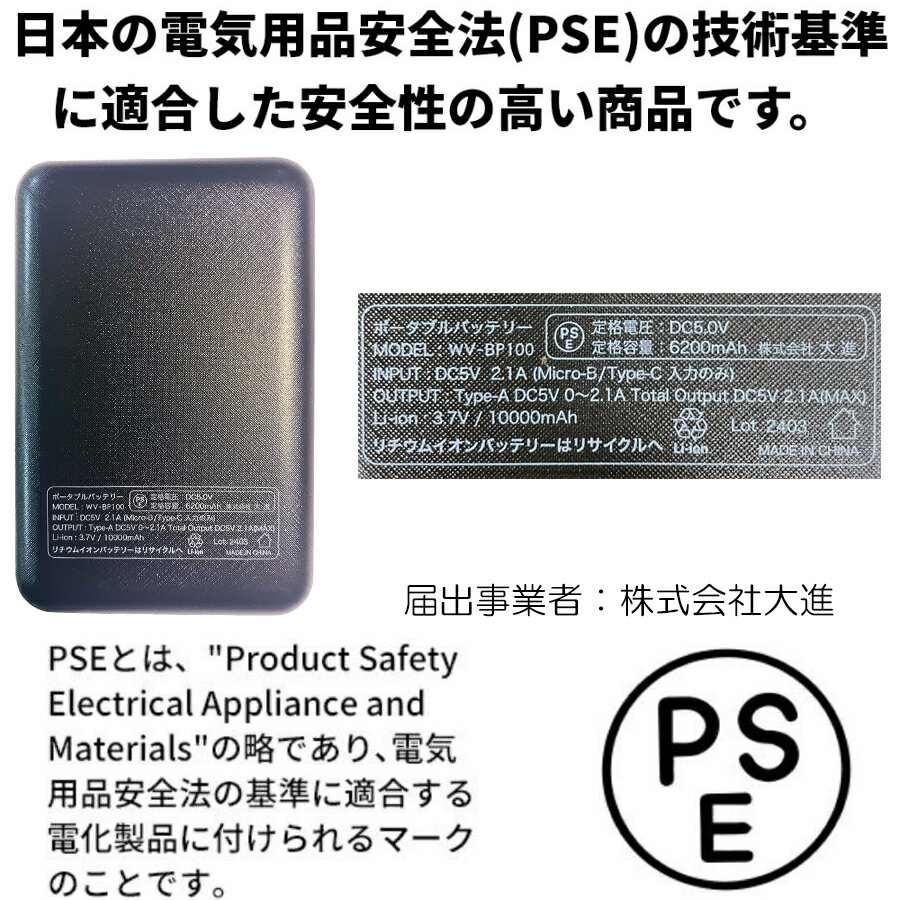 �ڳ�ŷ��󥭥󥰼��ޡ� ��� �٥����ѥХåƥ꡼ 10000mAh WV-BP100