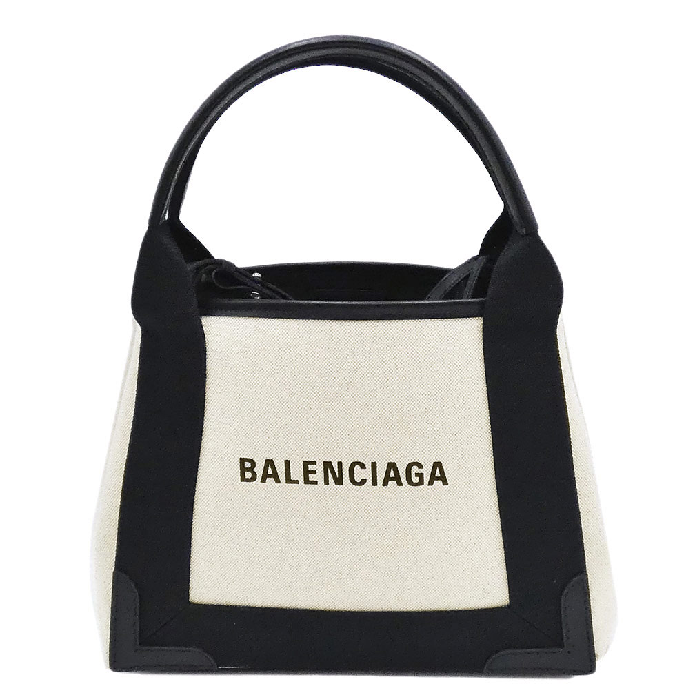 バレンシアガ バッグ レディース（売れ筋ランキング） 【ポイント6倍以上★】バレンシアガ バッグ BALENCIAGA レディース 2WAY トートバッグ ネイビー XS カバス ライトベージュxブラック 390346 新品