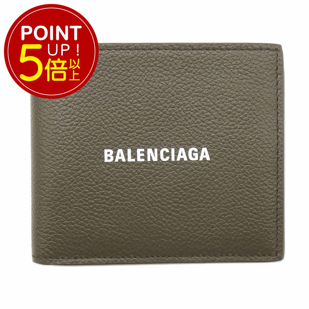 バレンシアガ 財布（メンズ） 【対象商品Max50％OFF★】バレンシアガ 財布 BALENCIAGA メンズ 二つ折り 札入れ キャッシュ スクエア フォールド ウォレット カーキ 594549 新品【6/11 2時迄】