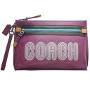 コーチ 革バッグ メンズ コーチ バッグ 69211-PLU COACH メンズ クラッチバッグ アカデミー ポーチ ウィズ コーチ プリント スポーツ カーフ レザー プラム アウトレット 新品