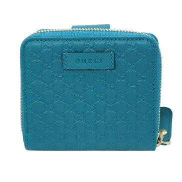 グッチ　財布　449395-4618　GUCCI　二つ折り　ラウンドファスナー小銭入れ　コンパクトジップ　マイクログッチッシマ　ブルーグリーン　アウトレット　【あす楽対応】 楽天カード分割