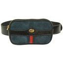 【ポイント6倍以上★】グッチ バッグ 519308-8774 GUCCI ウエストポーチ オフィディア GGマーモント ウェビング スエード/パテントレザー ネイビー/ブラック アウトレット 新品